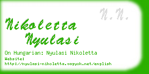 nikoletta nyulasi business card